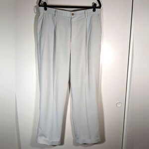 Nike Pleated & Cuffed Men's Golf Pants 100% Polyester Off White Size 36x34